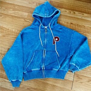 Phillies powder blue and vintage P zip hoodie